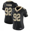 Cheap Women's New Orleans Saints #92 Chase Young Black Vapor Stitched Game Jersey(Run Small)