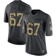 Wholesale Cheap Nike Panthers #67 Ryan Kalil Black Youth Stitched NFL Limited 2016 Salute to Service Jersey