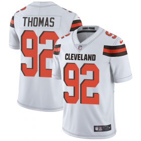 Wholesale Cheap Nike Browns #92 Chad Thomas White Men\'s Stitched NFL Vapor Untouchable Limited Jersey