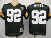 Cheap BIG Size Men's Green Bay Packers #92 Reggie White Green 75TH Throwback Jersey