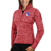 Wholesale Cheap New York Rangers Antigua Women's Fortune 1/2-Zip Pullover Sweater Red