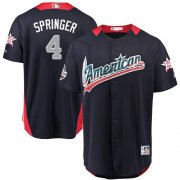 Wholesale Cheap Astros #4 George Springer Navy Blue 2018 All-Star American League Stitched MLB Jersey