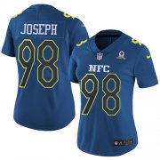 Wholesale Cheap Nike Vikings #98 Linval Joseph Navy Women's Stitched NFL Limited NFC 2017 Pro Bowl Jersey