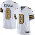 Wholesale Cheap Nike Saints #8 Archie Manning White Men's Stitched NFL Limited Rush Jersey
