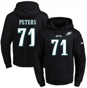 Wholesale Cheap Nike Eagles #71 Jason Peters Black Name & Number Pullover NFL Hoodie
