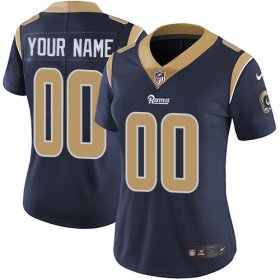 Wholesale Cheap Nike Los Angeles Rams Customized Navy Blue Team Color Stitched Vapor Untouchable Limited Women\'s NFL Jersey