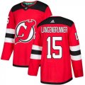 Wholesale Cheap Adidas Devils #15 Jamie Langenbrunner Red Home Authentic Stitched NHL Jersey