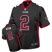 Wholesale Cheap Nike Falcons #2 Matt Ryan Black Alternate Men's Stitched NFL Elite Drift Fashion Jersey