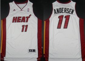 Wholesale Cheap Miami Heat #11 Chris Andersen Revolution 30 Swingman White Jersey