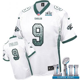 Wholesale Cheap Nike Eagles #9 Nick Foles White Super Bowl LII Men\'s Stitched NFL Elite Drift Fashion Jersey