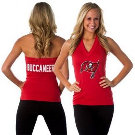Wholesale Cheap Women\'s All Sports Couture Tampa Bay Buccaneers Blown Coverage Halter Top