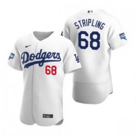 Wholesale Cheap Los Angeles Dodgers #68 Ross Stripling White 2020 World Series Champions Jersey