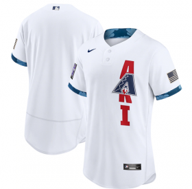 Wholesale Cheap Men\'s Arizona Diamondbacks Blank 2021 White All-Star Flex Base Stitched MLB Jersey