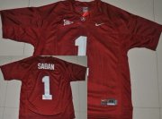 Wholesale Cheap Alabama Crimson Tide #1 Nick Saban Red Jersey