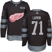 Wholesale Cheap Adidas Red Wings #71 Dylan Larkin Black 1917-2017 100th Anniversary Stitched NHL Jersey