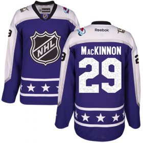 Wholesale Cheap Avalanche #29 Nathan MacKinnon Purple 2017 All-Star Central Division Women\'s Stitched NHL Jersey