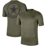 Wholesale Cheap Men's Dallas Cowboys Nike Olive 2019 Salute to Service Sideline Seal Legend Performance T-Shirt