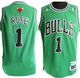 Wholesale Cheap Chicago Bulls #1 Derrick Rose Revolution 30 Swingman Green Jersey