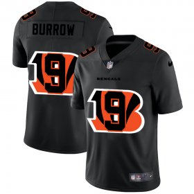 Wholesale Cheap Cincinnati Bengals #9 Joe Burrow Men\'s Nike Team Logo Dual Overlap Limited NFL Jersey Black