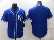 Wholesale Cheap Men's Kansas City Royals Blank Blue Cool Base Stitched Jersey
