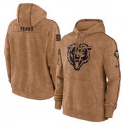 Wholesale Cheap Men's Chicago Bears 2023 Brown Salute to Service Pullover Hoodie