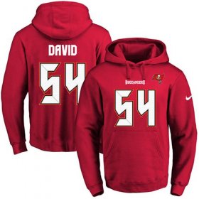 Wholesale Cheap Nike Buccaneers #54 Lavonte David Red Name & Number Pullover NFL Hoodie