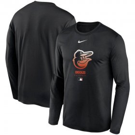 Wholesale Cheap Men\'s Baltimore Orioles Nike Black Authentic Collection Legend Performance Long Sleeve T-Shirt