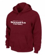 Wholesale Cheap Seattle Seahawks Authentic Font Pullover Hoodie Red