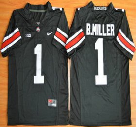 Wholesale Cheap Ohio State Buckeyes #1 Baxton Miller Black 2015 College Football Nike Limited Jersey