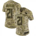 Wholesale Cheap Nike Titans #21 Malcolm Butler Camo Women's Stitched NFL Limited 2018 Salute to Service Jersey