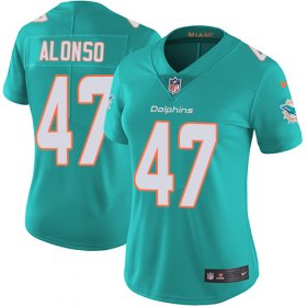 Wholesale Cheap Nike Dolphins #47 Kiko Alonso Aqua Green Team Color Women\'s Stitched NFL Vapor Untouchable Limited Jersey