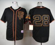 Wholesale Cheap Giants #28 Buster Posey Black Alternate Cool Base Stitched MLB Jersey