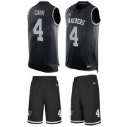 Wholesale Cheap Nike Raiders #4 Derek Carr Black Team Color Men's Stitched NFL Limited Tank Top Suit Jersey