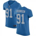 Wholesale Cheap Nike Lions #91 A'Shawn Robinson Blue Throwback Men's Stitched NFL Vapor Untouchable Elite Jersey