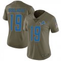 Wholesale Cheap Nike Lions #19 Kenny Golladay Olive Women's Stitched NFL Limited 2017 Salute to Service Jersey