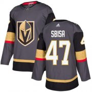 Wholesale Cheap Adidas Golden Knights #47 Luca Sbisa Grey Home Authentic Stitched Youth NHL Jersey
