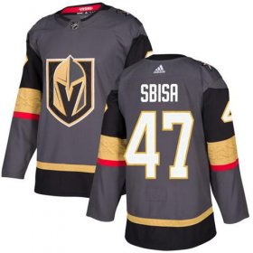 Wholesale Cheap Adidas Golden Knights #47 Luca Sbisa Grey Home Authentic Stitched Youth NHL Jersey