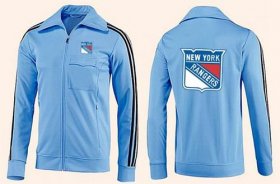 Wholesale Cheap NHL New York Rangers Zip Jackets Light Blue