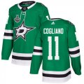 Wholesale Cheap Adidas Stars #11 Andrew Cogliano Green Home Authentic 2020 Stanley Cup Final Stitched NHL Jersey