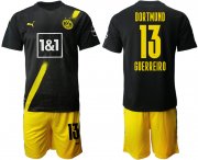 Wholesale Cheap Men 2020-2021 club Dortmund away 13 black Soccer Jerseys