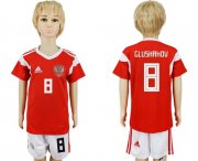 Wholesale Cheap Russia #8 Glushakov Home Kid Soccer Country Jersey