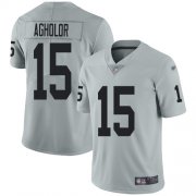 Wholesale Cheap Nike Raiders #15 Nelson Agholor Silver Men's Stitched NFL Limited Inverted Legend Jersey
