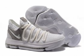 Wholesale Cheap Nike KD 10 Shoes White Silver