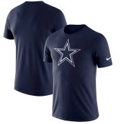 Wholesale Cheap Dallas Cowboys Nike Essential Logo Dri-FIT Cotton T-Shirt Navy