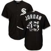 Wholesale Cheap White Sox #45 Michael Jordan Black Team Logo Fashion Stitched MLB Jersey