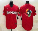 Cheap Men's Dominican Republic Baseball 2023 Red World Big Logo With Patch Classic Stitched Jerseys