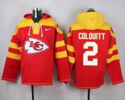 Wholesale Cheap Nike Chiefs #2 Dustin Colquitt Red Player Pullover NFL Hoodie