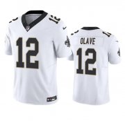 Wholesale Cheap Men's New Orleans Saints #12 Chris Olave White 2023 F.U.S.E. Vapor Untouchable Limited Stitched Jersey