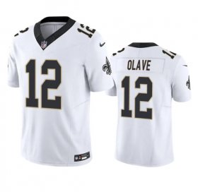 Wholesale Cheap Men\'s New Orleans Saints #12 Chris Olave White 2023 F.U.S.E. Vapor Untouchable Limited Stitched Jersey