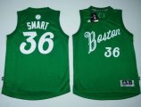 Wholesale Cheap Men's Boston Celtics #36 Marcus Smart adidas Green 2016 Christmas Day Stitched NBA Swingman Jersey